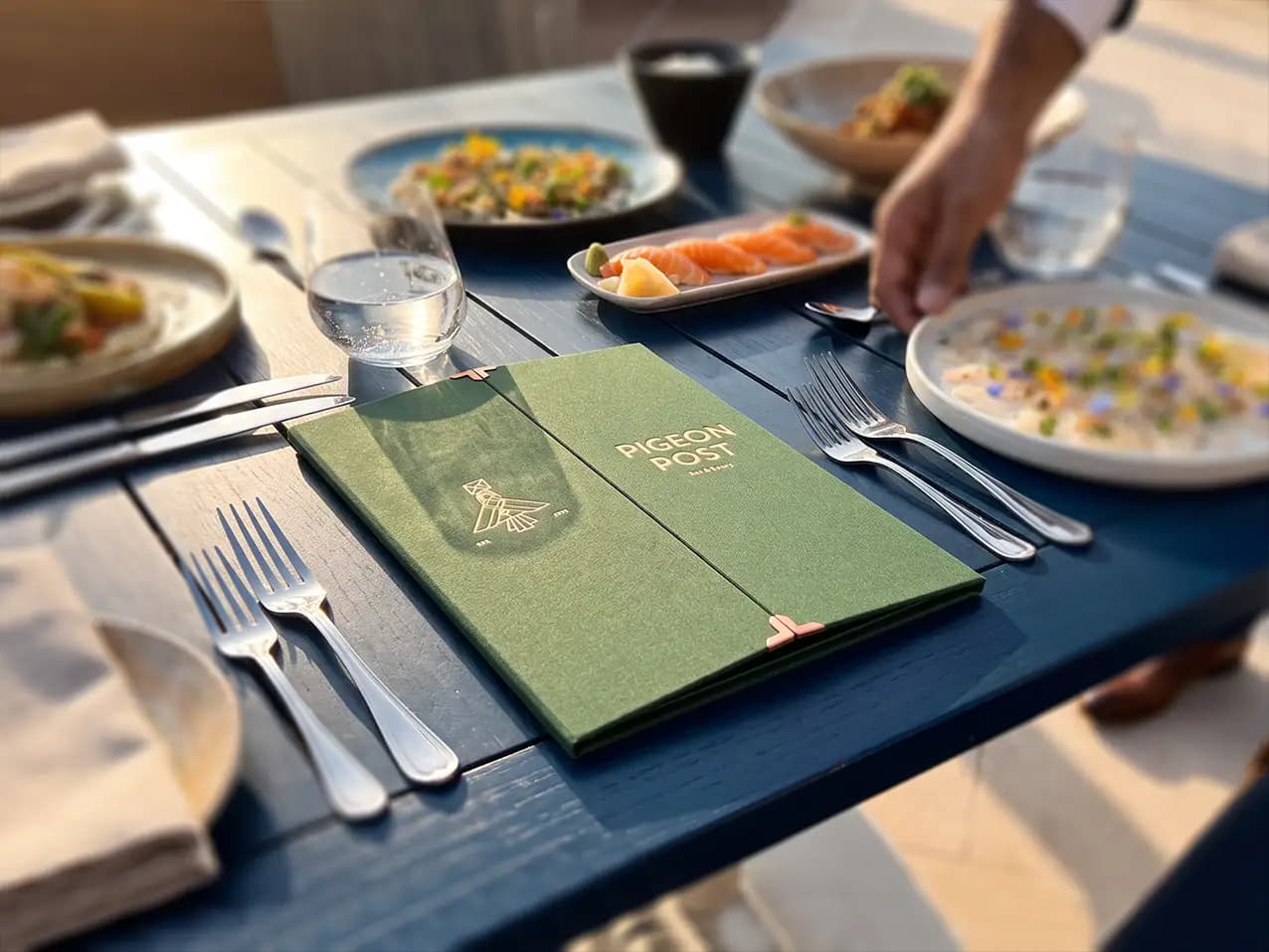 Gastronomie-Speisekarte Delicard in Grün – Format A4 hoch
